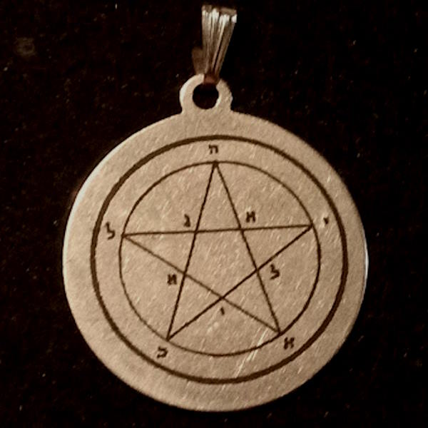 Pentacles of Solomon Pendants - 30mm silver tone - Image 5