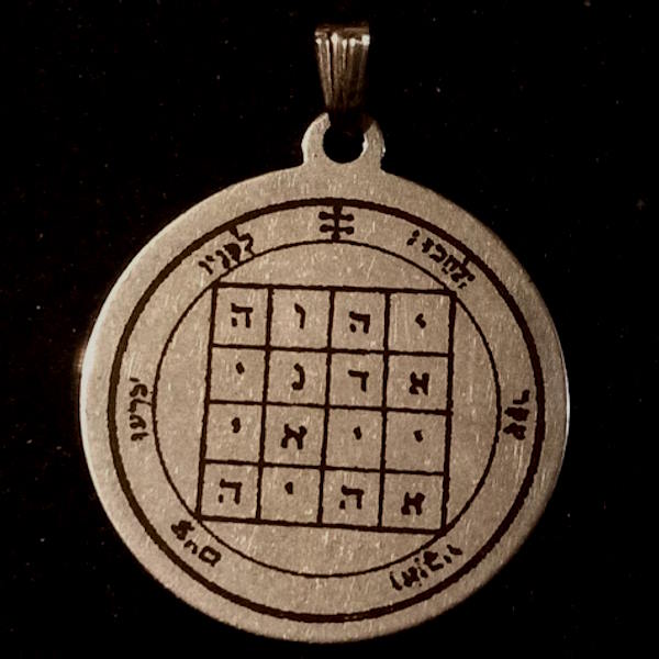 Pentacles of Solomon Pendants - 30mm silver tone - Image 3
