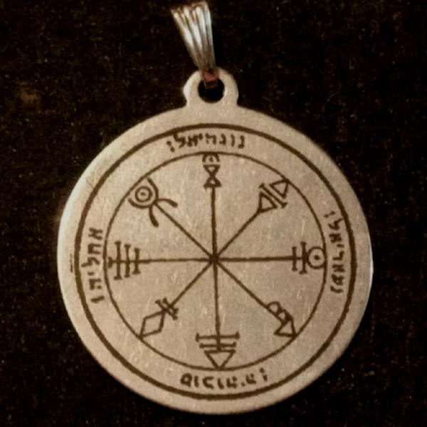 Pentacles of Solomon Pendants - 30mm silver tone - Image 6