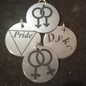 LGBT+ Pride Pendants - 25mm silver tone