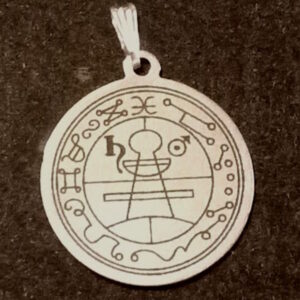 Secret Seal of Solomon Pendant - 30mm silver tone