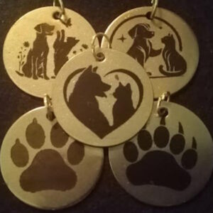 Critter Lover 25mm silver tone