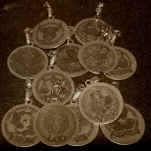 30 mm astrology zodiac pendants