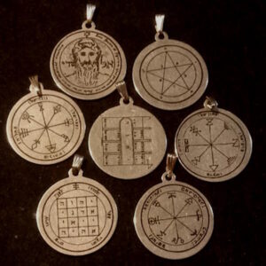 Pentacles of Solomon Pendants - 30mm silver tone