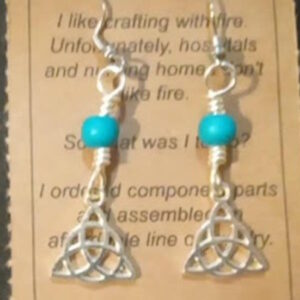 Triskele Earrings - silver tone