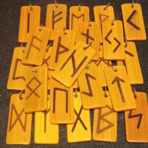 Wood Rune Pendants: Elder Futhark
