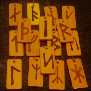 Younger Futhark wood pendants